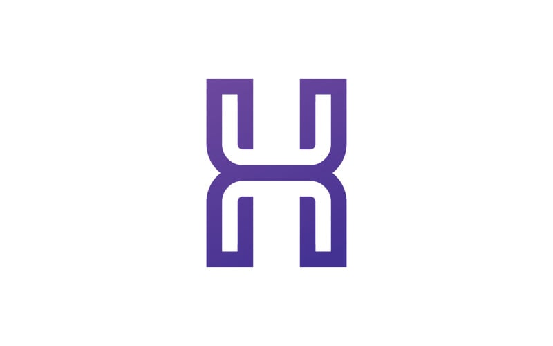 Elemento modello vettoriale del logo della lettera H V12