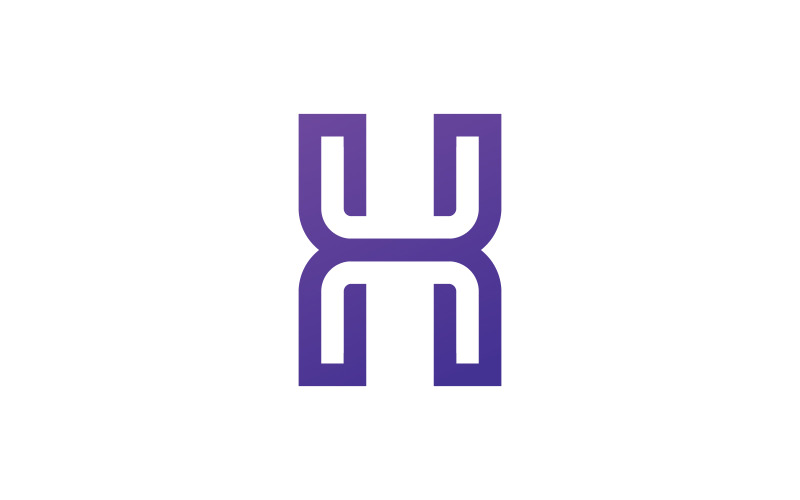 Векторный шаблон логотипа буквы H V12