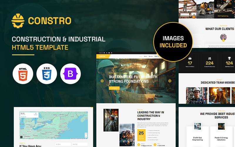 Constro - Bygg- och industri HTML5-mall