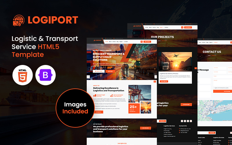 Logiport - HTML5 шаблон для логістичних та транспортних послуг