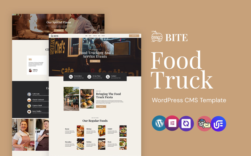 Bite - Tema Elementor de WordPress para food trucks y comida callejera