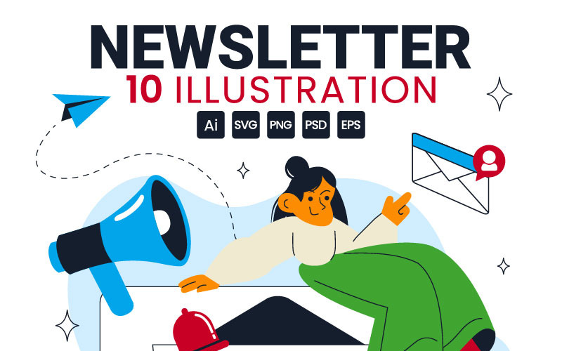10 e-mail hírlevél illusztráció