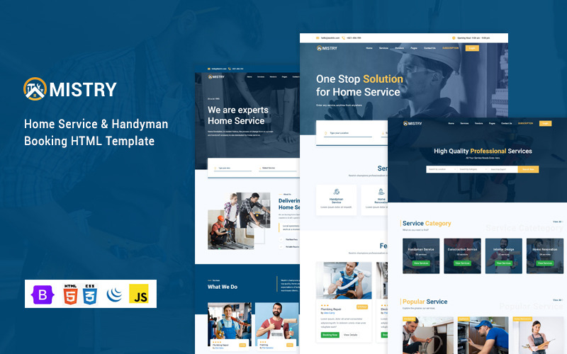 Mistry – HTML-Vorlage für Handwerkerservice und Heimreparaturen