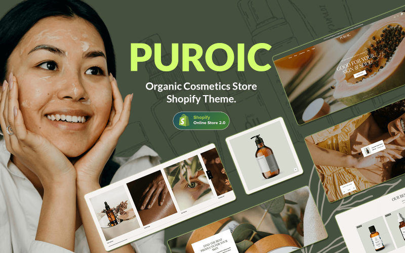 Puroic – 有机化妆品和护肤品商店 Shopify 主题