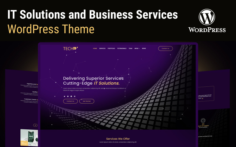 Techit | Czysty, minimalistyczny, wielofunkcyjny motyw WordPress