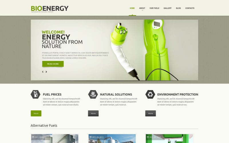 Biokraftstoff Responsive WordPress Theme