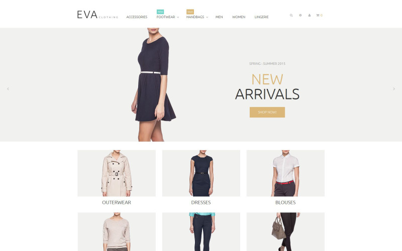 магазин одежды magento тема