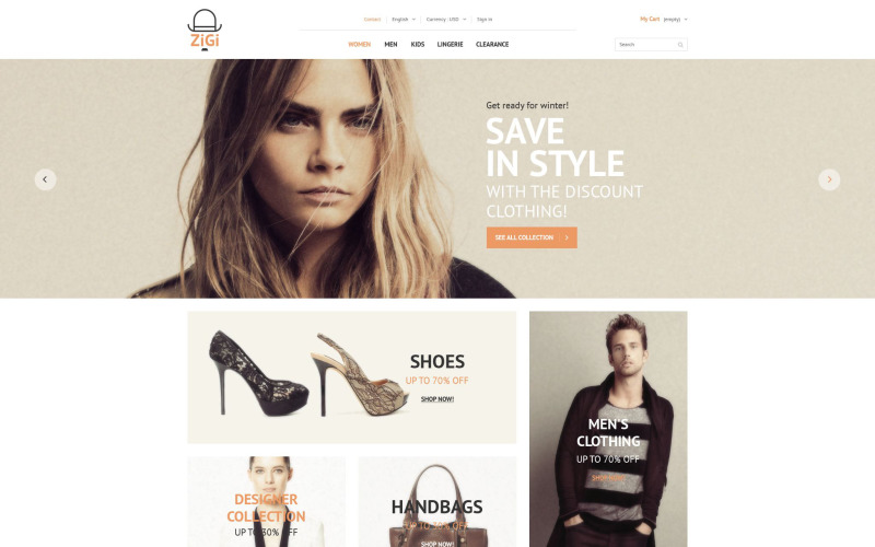 одежда разнообразие prestashop тема