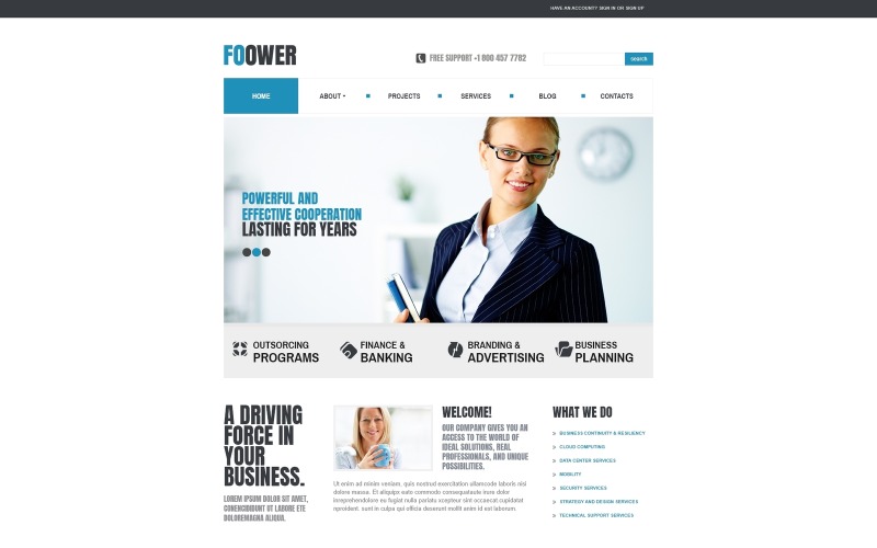 Duyarlı İş ve Hizmetler Joomla Şablonu