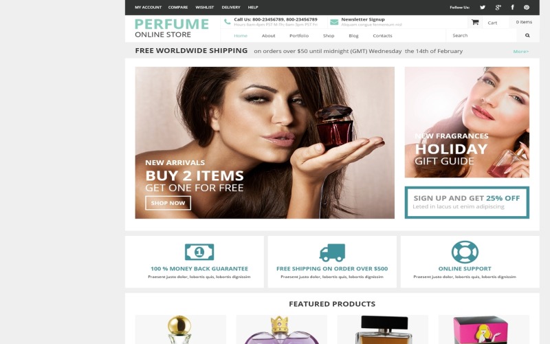 тема парфюмерного магазина woocommerce