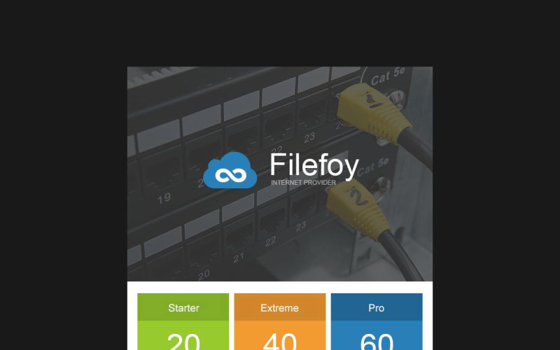 шаблон отзывчивого информационного бюллетеня isp