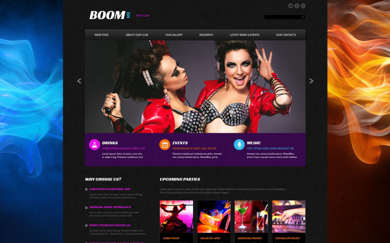 Modello di sito Web Boom M3
