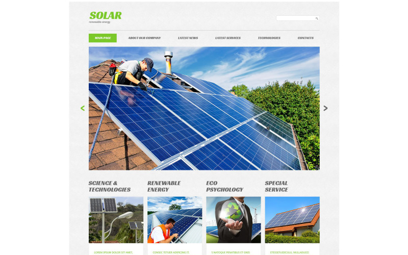 Modello di sito Web di Eco Company