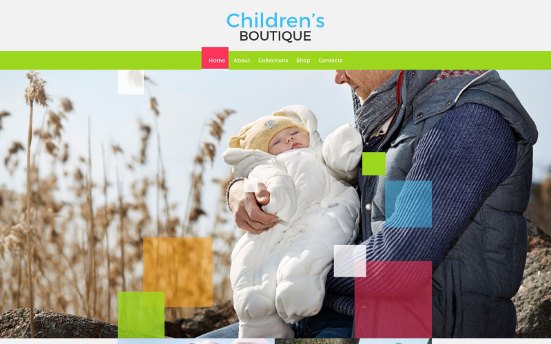 Modello di sito Web per boutique per bambini