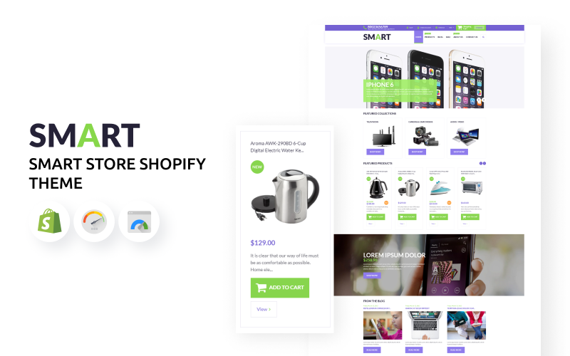 Smart butik och elektronik Shopify-tema