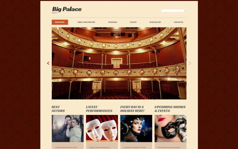 Színház ház websablonja