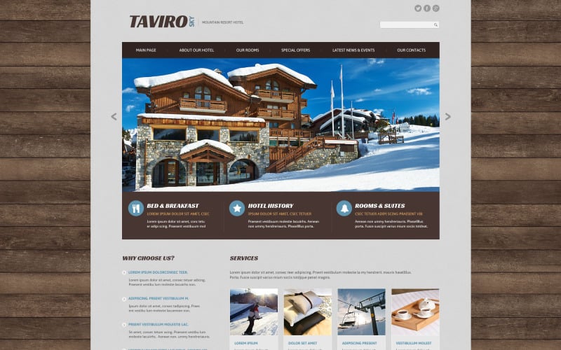 Taviro Sky Website-Vorlage