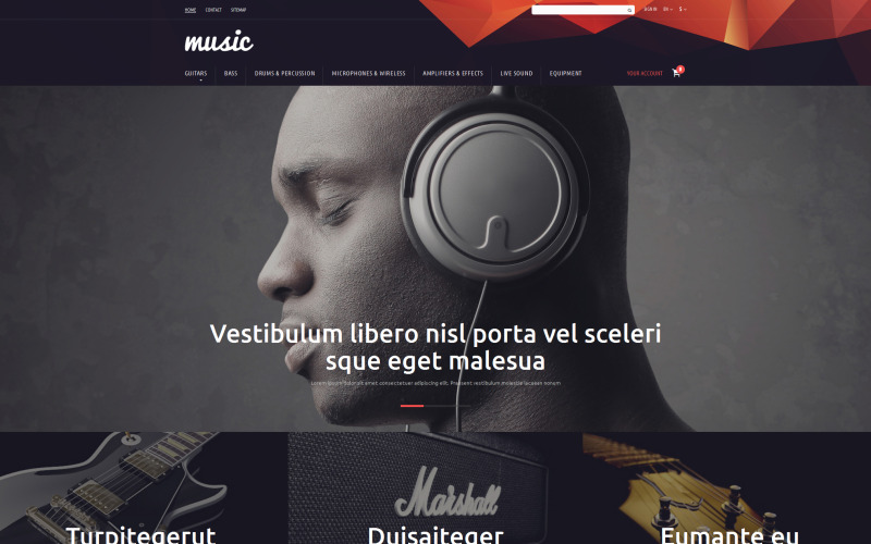 Тема музичного магазину PrestaShop