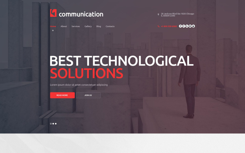 Thème WordPress de la société de communication