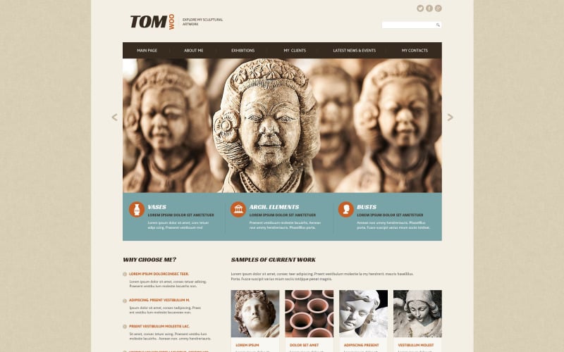 Tom Woo Web Sitesi Şablonu