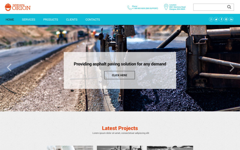 Website-Vorlage für Industriestandorte