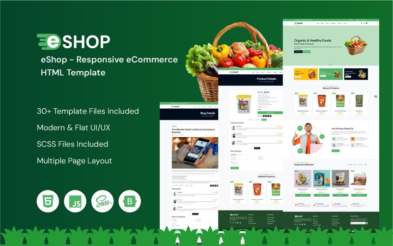 eShop - Responsiv e-handels-HTML-mall