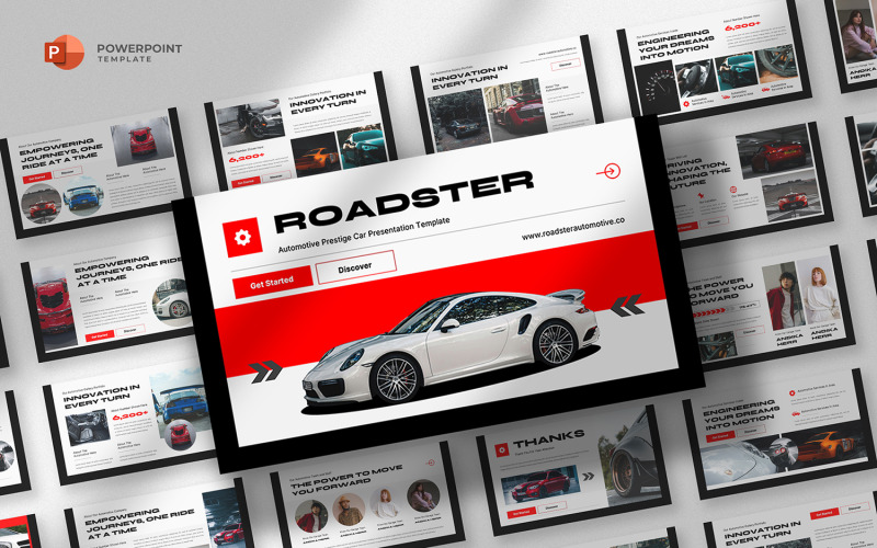 Roadster - Araba Otomotiv Powerpoint Şablonu