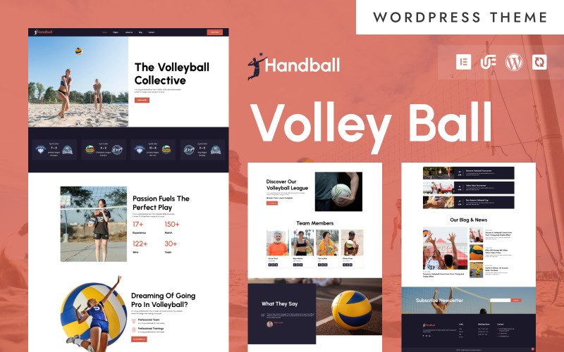 Handbal - Volleybalclub, Coaching & Training WordPress Elementor Thema