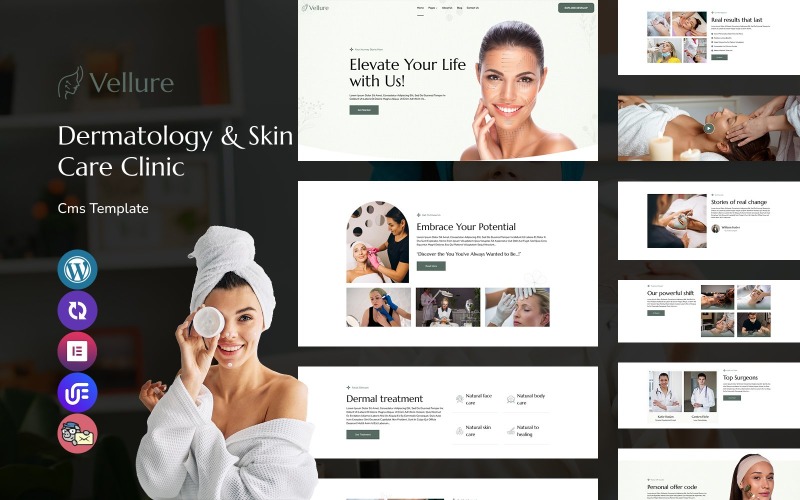 Vellure - Clínica de Dermatologia e Cuidados com a Pele - Tema WordPress Multiuso Responsivo