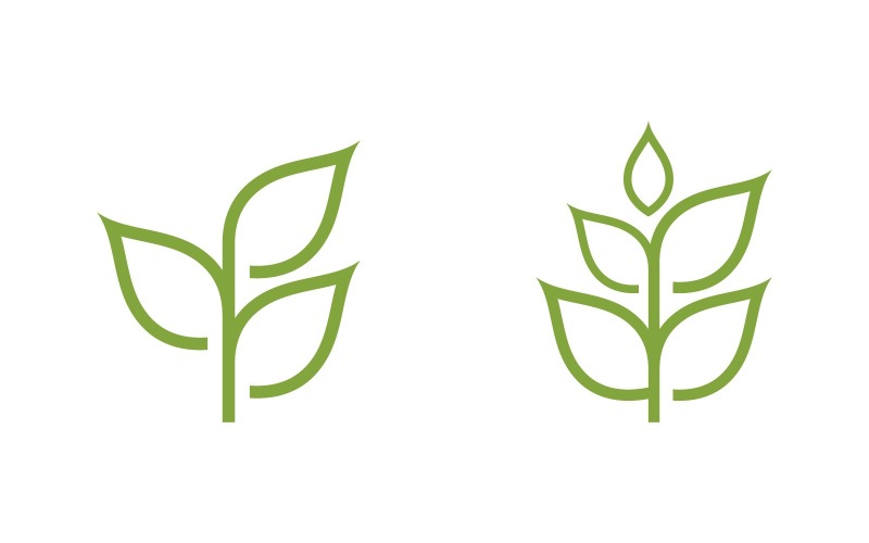 Ecologie Boomblad vector pictogram illustratie logo ontwerp v1.64