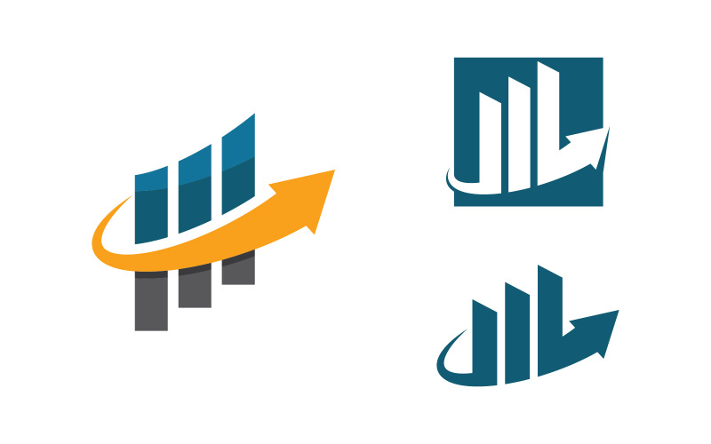 Icône de finance d'investissement d'entreprise Conception de logo v2.1