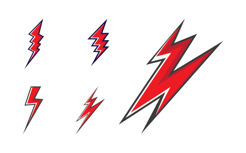 Шаблон логотипу Lightning Power Vector Icon Design v2.1