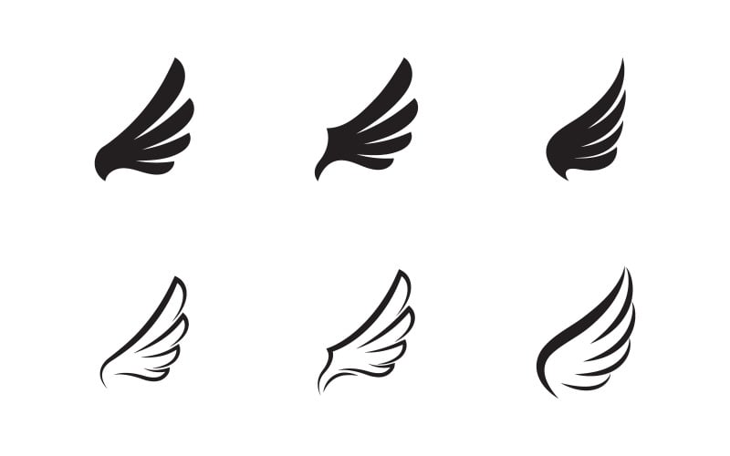Modèle de logo d'icône d'aile d'aigle et de faucon v2.41