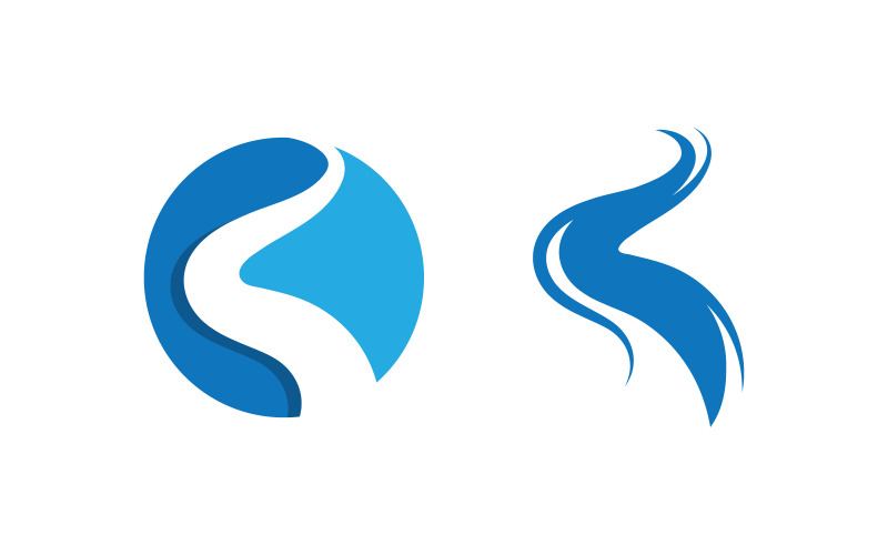 Wasserwelle Flüssigkeit Vektor Logo Illustration Design V3.260