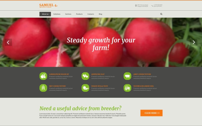 Agriculture Company Drupal Template