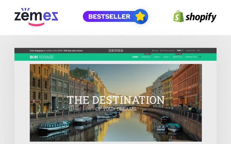 bon voyage тема shopify