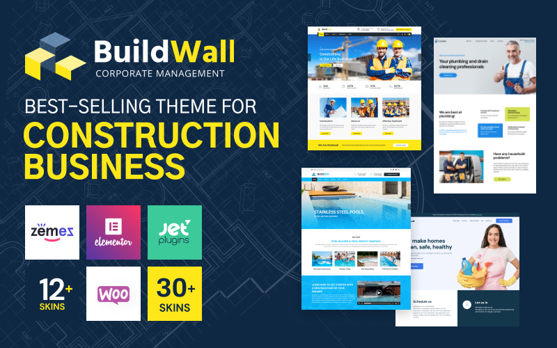 BuildWall - Tema WordPress per aziende di architettura e costruzioni