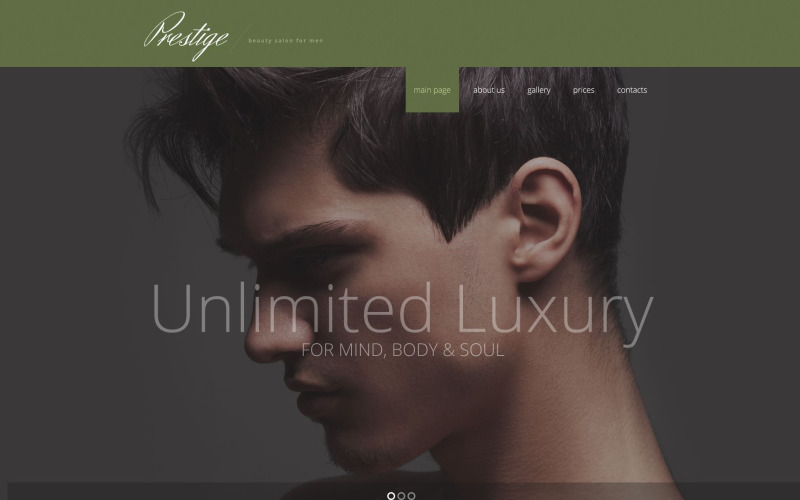 Modèle de site Web de salon de beauté masculin