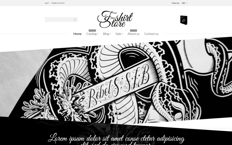 дизайн рубашек shopify тема
