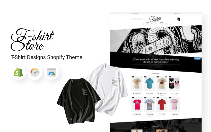 T-shirtdesigner Onlinebutik Shopify-tema