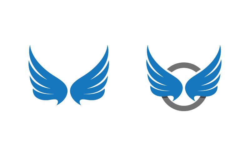 Eagle hawk wing icon Template logo design v2.38