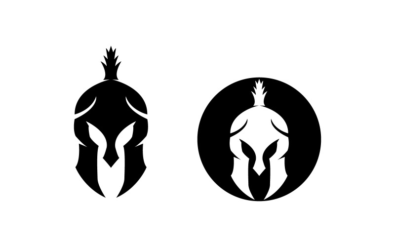 Modèle de conception d'illustration d'icône vectorielle de gladiateur spartiate v1.3