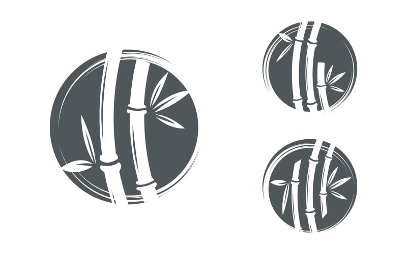 Natur Bambu vektor ikon Logotyp illustration designmall v1.4