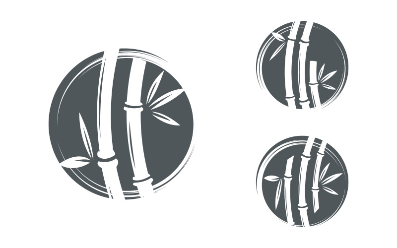 Natur Bambus Vektor-Symbol Logo Illustration Design-Vorlage v1.4