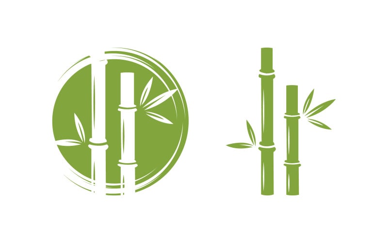 Natuur Bamboe vector pictogram Logo illustratie ontwerp sjabloon v1.6