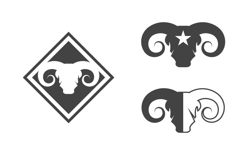 Taurus Horn Logo Template vector pictogram illustratie ontwerp v2.9
