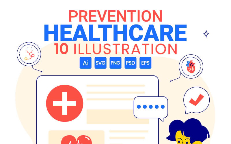 10 Preventie Gezondheidszorg Illustratie
