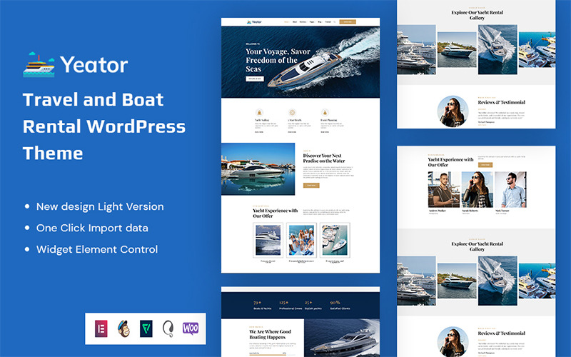 Yeator – Thème WordPress pour voyages et location de bateaux