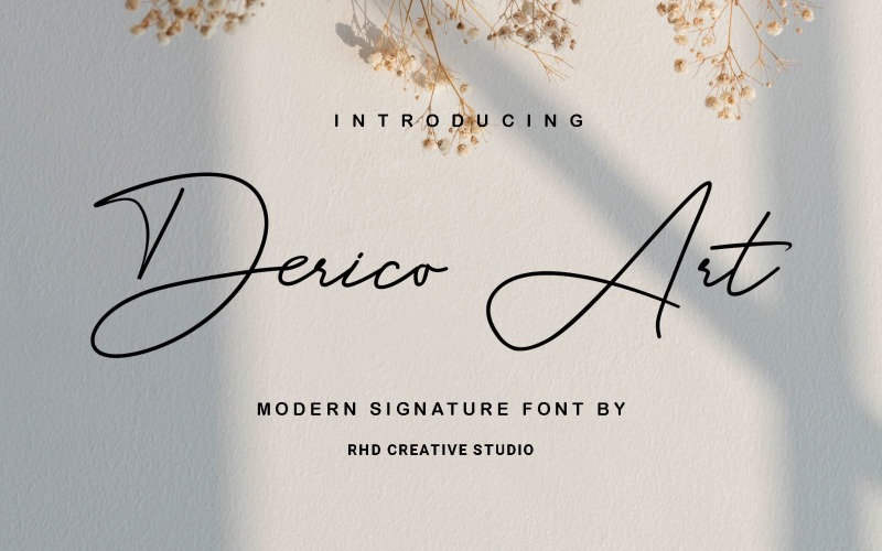 Derico Art - modern kenmerkend lettertype
