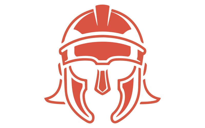 Design minimalista del logo di un soldato romano